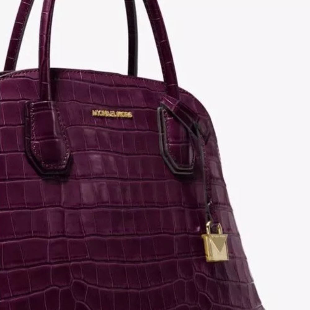Michael Kors Mercer Large Damson Leather Handbag - Picture 2 of 7